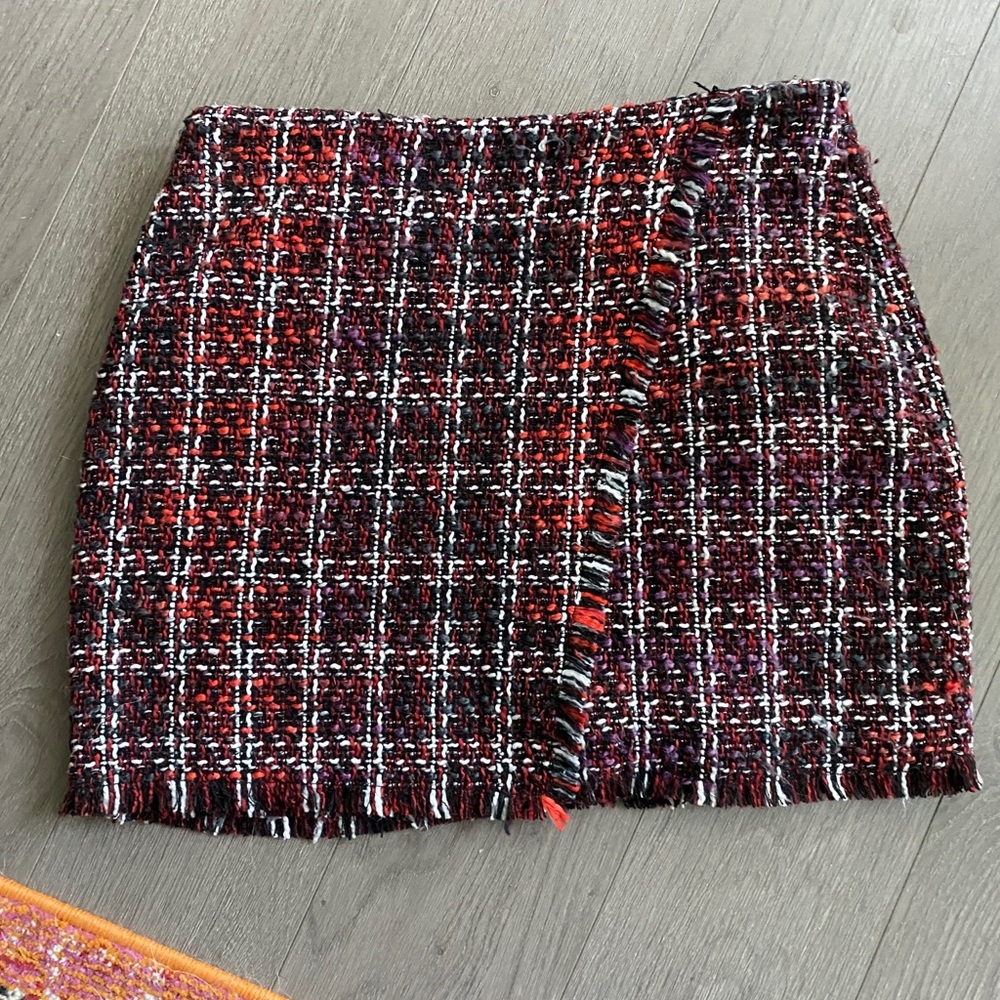 Tweed wrap skirt